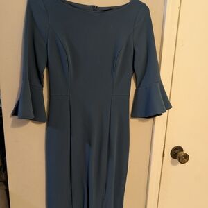 White House Black Market Teal Bell Sleeve Dress – Size 00